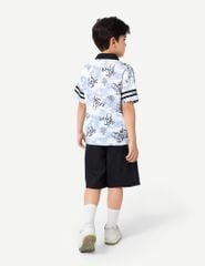 Áo polo ngắn tay bé trai phối cổ viền tay khác màu