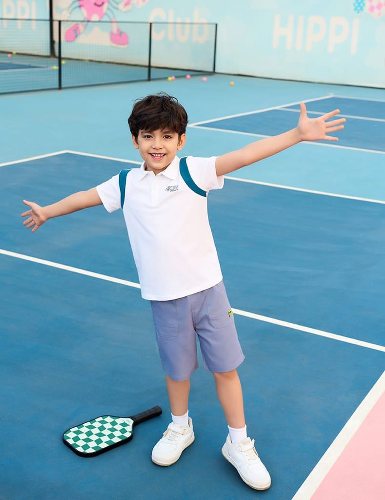Quần short khaki bé trai cạp chun co giãn
