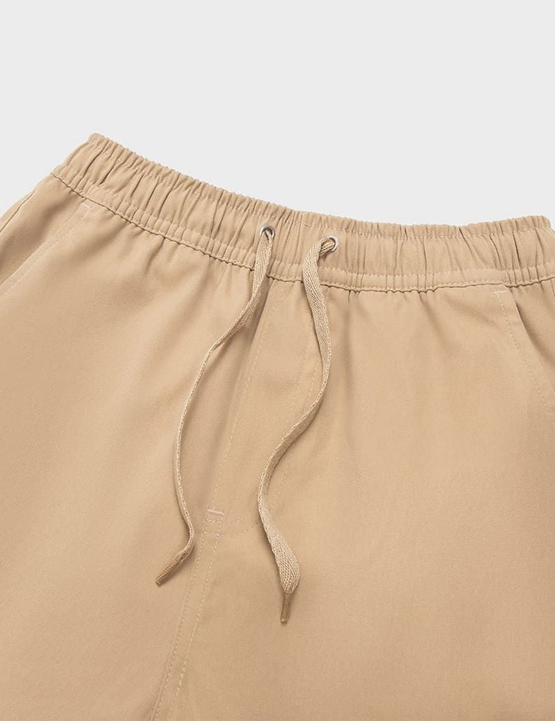 Quần khaki dài bé trai dáng rộng gấu chun tăng giảm
