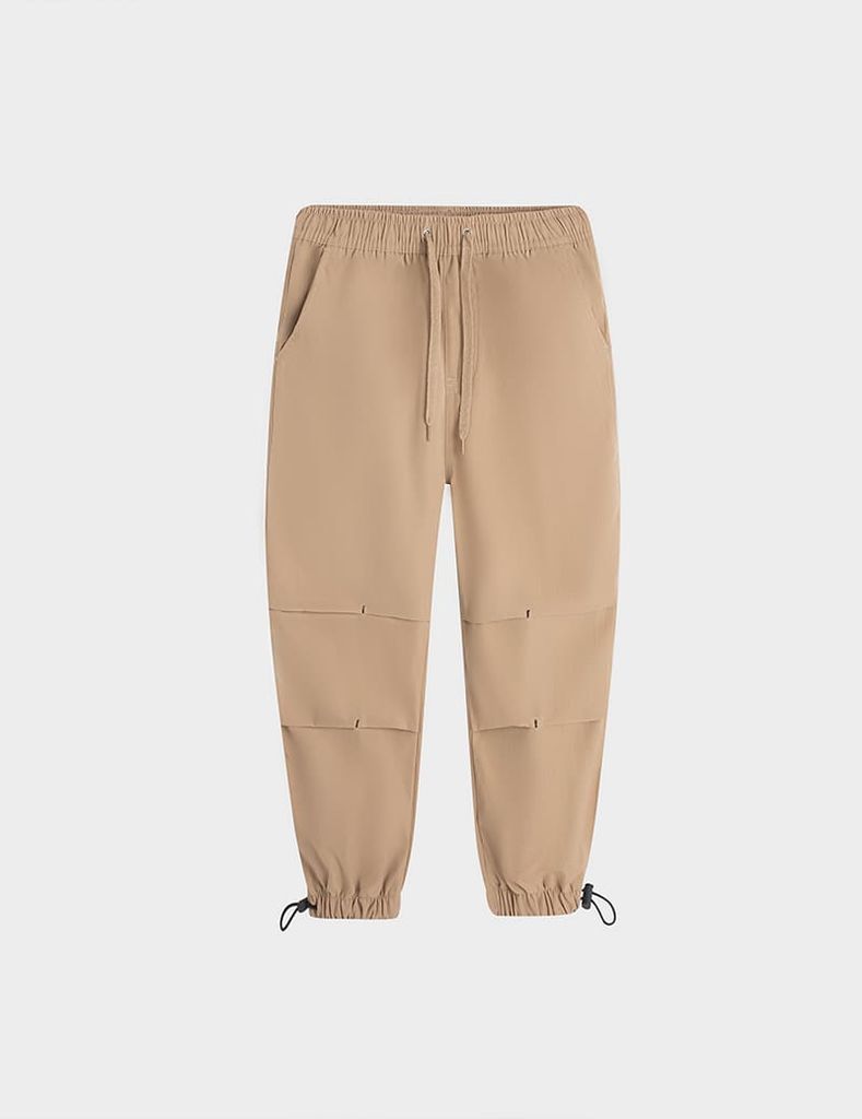 Quần khaki dài bé trai dáng rộng gấu chun tăng giảm