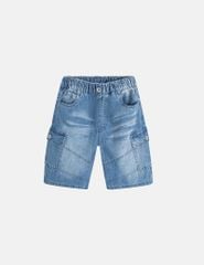 Quần short jean trẻ em cạp chun túi ốp sườn thời trang