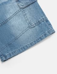 Quần short jean trẻ em cạp chun túi ốp sườn thời trang
