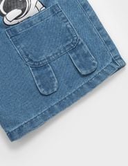 Quần short jean cạp chun dây dệt luồn chắc chắn
