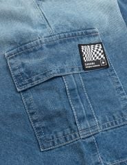 Quần short jean bé trai cạp chun co giãn