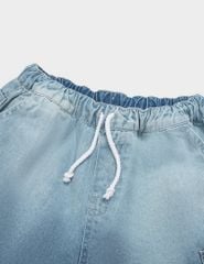 Quần short jean bé trai cạp chun co giãn