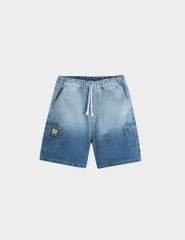 Quần short jean bé trai cạp chun co giãn