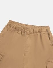 Quần short kaki bé trai cạp chun mác dệt nắp túi