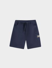 Quần short kaki bé trai cạp chun mác trang trí dọc quần
