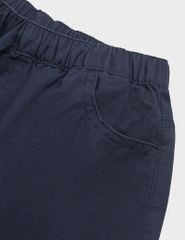 Quần short kaki bé trai cạp chun mác trang trí dọc quần