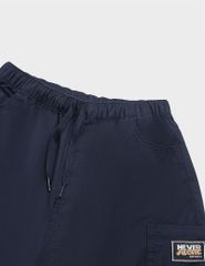 Quần short kaki bé trai cạp chun mác trang trí dọc quần
