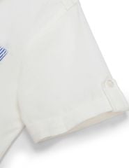 Áo sơ mi ngắn tay bé trai có túi hình in thân trước