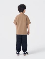 Áo thun cổ tròn trẻ em casual phối túi ốp
