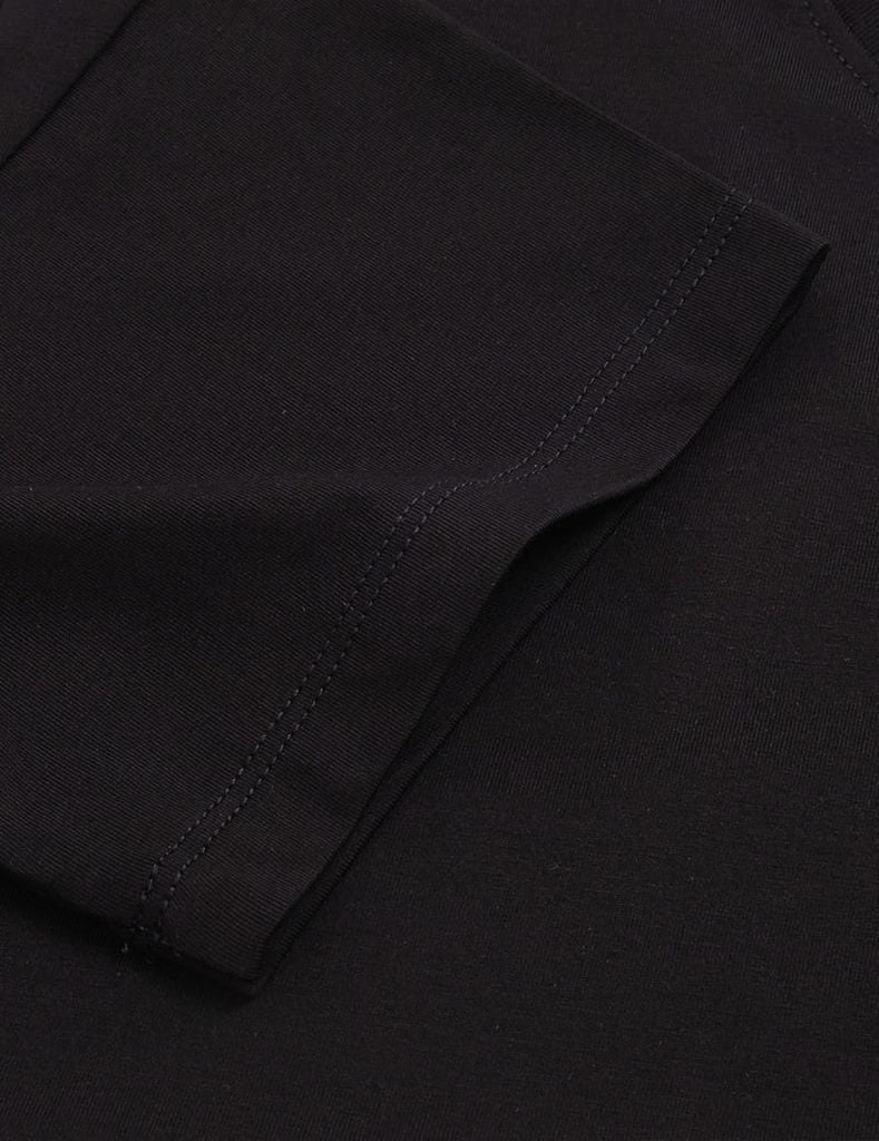 Áo thun cổ tròn trẻ em casual phối túi ốp