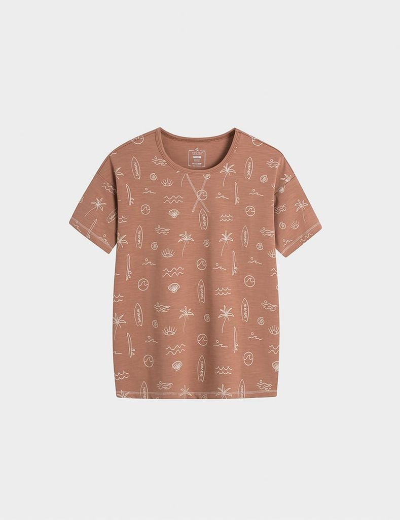 Áo T-shirt ngắn tay cổ tròn hình in áo bắt mắt