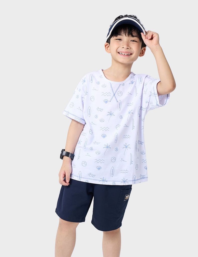 Áo T-shirt ngắn tay cổ tròn hình in áo bắt mắt