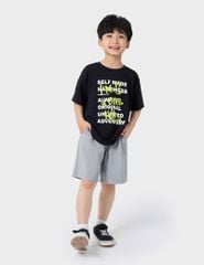 Áo t-shirt bé trai ngắn tay cổ tròn in hình trước ngực