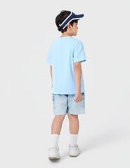 Áo thun bé trai ngắn tay cổ tròn in hình trước ngực