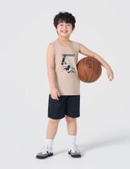 Áo sát nách bé trai hình in trước ngực