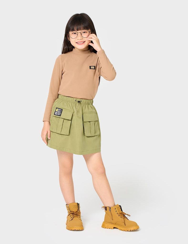 Chân váy khaki bé gái GVK254K4