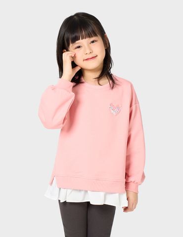 Áo nỉ cổ tròn trẻ em GAN302W4