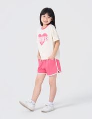 Bộ đồ hè cotton trẻ em cổ bo vải rib dáng suông