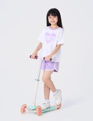 Bộ đồ hè cotton trẻ em cổ bo vải rib dáng suông