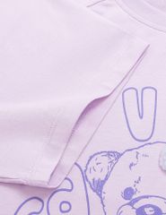 Bộ hè cotton bé gái gắn nơ trang trí