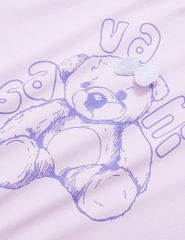 Bộ hè cotton bé gái gắn nơ trang trí