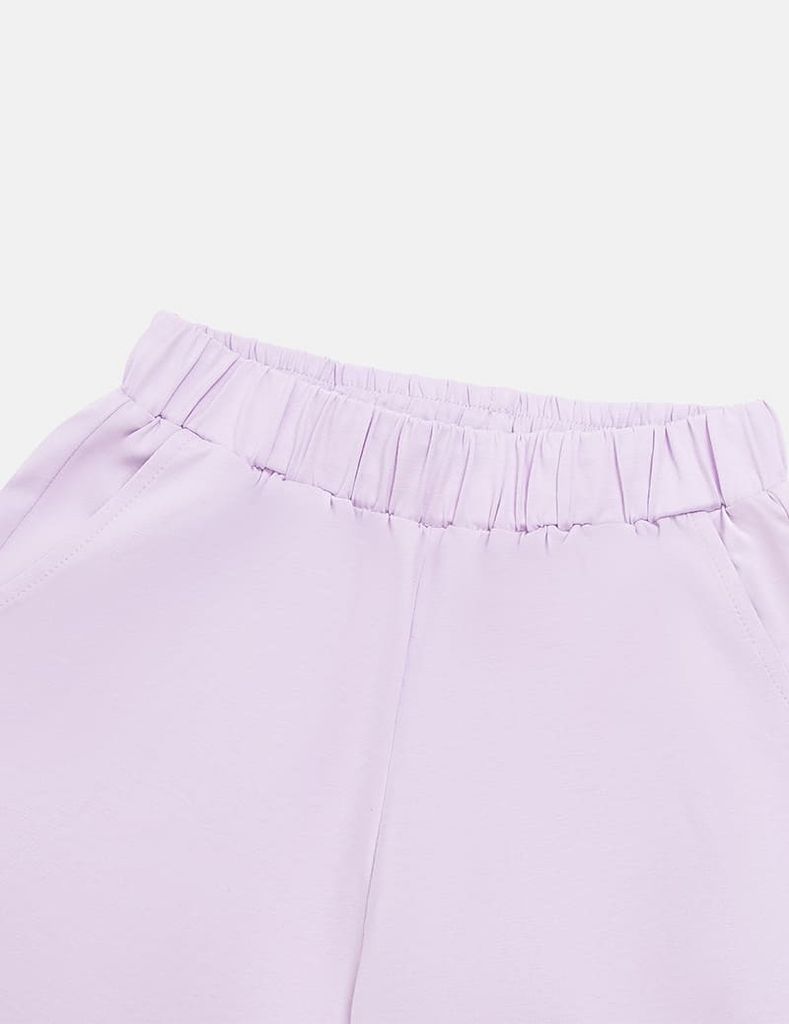Bộ hè cotton bé gái gắn nơ trang trí