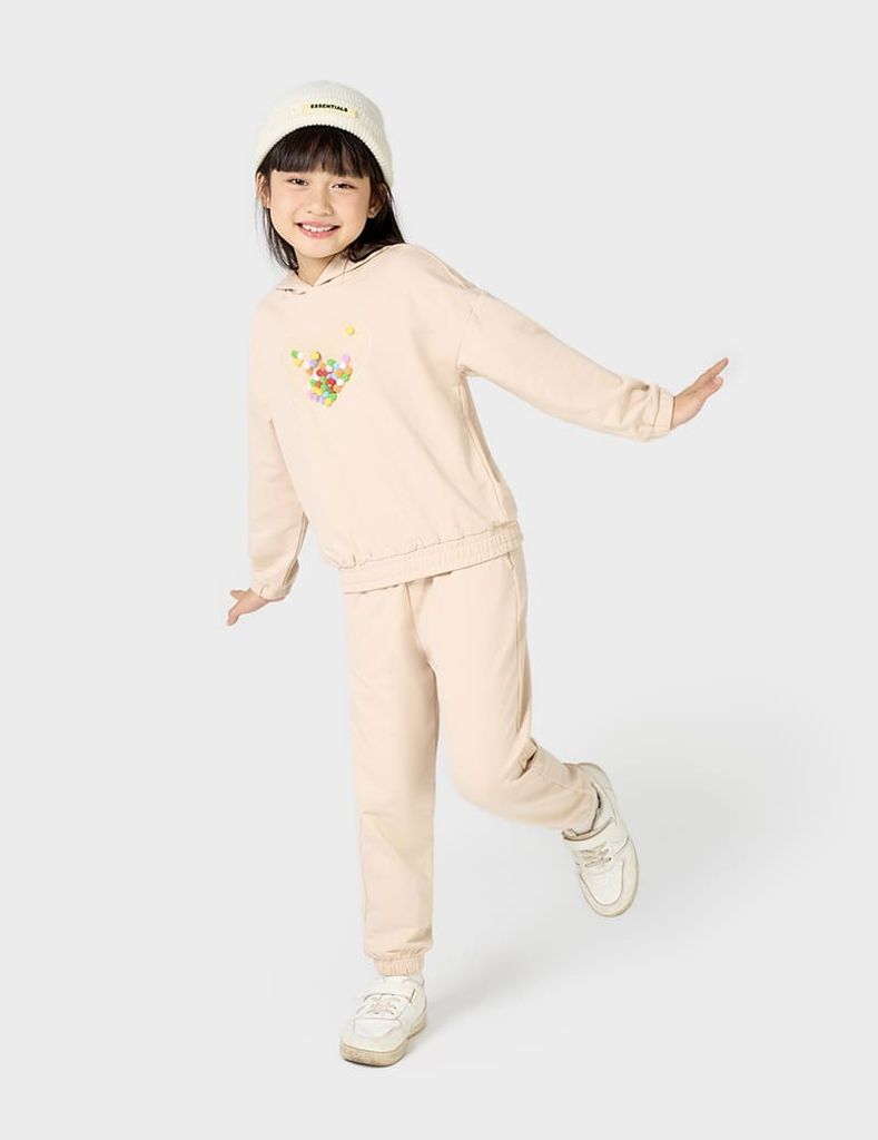 Bộ nỉ có mũ trẻ em GBK244W4 dáng suông rộng