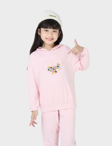 Bộ nỉ có mũ trẻ em GBK244W4 dáng suông rộng