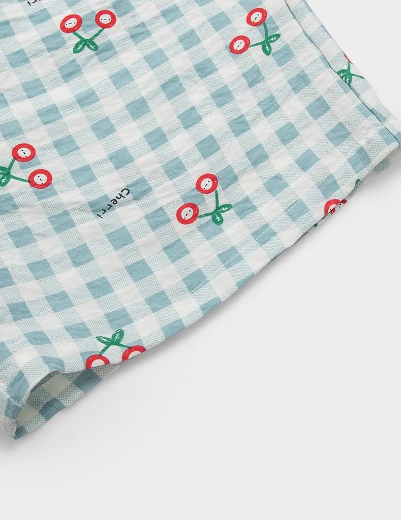Quần short đùi bé gái dáng rộng cạp chun rời