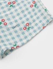 Quần short đùi bé gái dáng rộng cạp chun rời