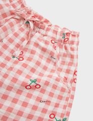 Quần short đùi bé gái dáng rộng cạp chun rời