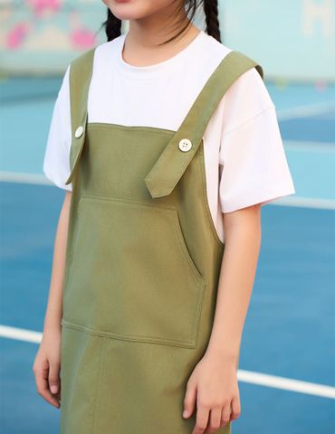 Váy liền phối áo bé gái