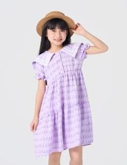 Váy liền bé gái cổ thủy thủ