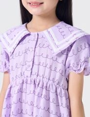 Váy liền bé gái cổ thủy thủ