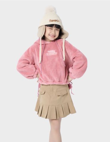 Áo nỉ có mũ trẻ em GHD204W4 dáng suông rộng