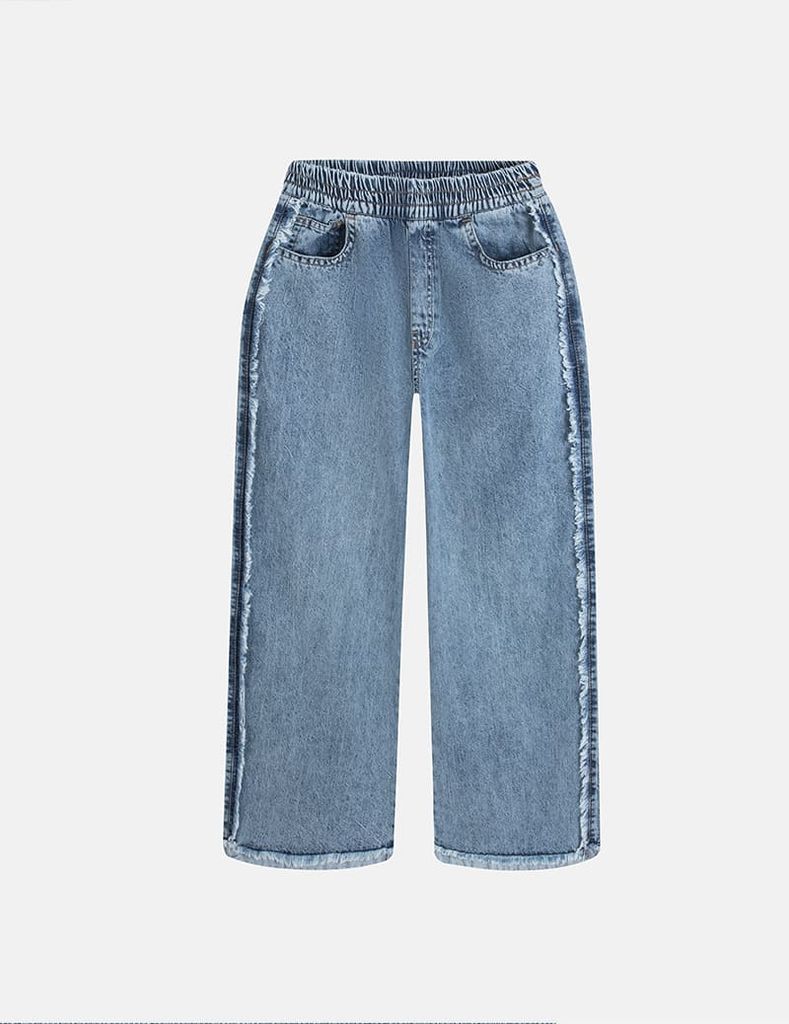 Quần jean ông suông bé gái thoáng mát