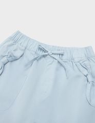 Quần short khaki bé gái cạp chun trang trí dây nơ