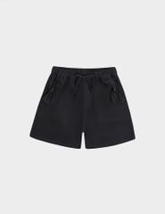 Quần short khaki bé gái cạp chun trang trí dây nơ