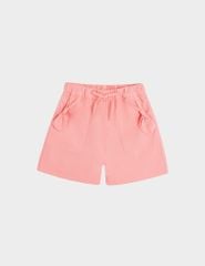 Quần short khaki bé gái cạp chun trang trí dây nơ