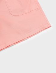 Quần short khaki bé gái cạp chun trang trí dây nơ
