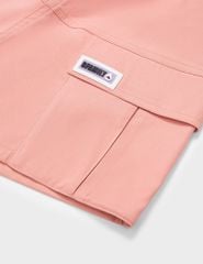 Quần short cạp chun bé gái mác trang trí