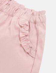 Quần short bé gái cạp chun điểm nhấn bèo quanh túi
