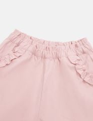 Quần short bé gái cạp chun điểm nhấn bèo quanh túi