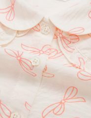 Áo sơ mi trẻ em ngắn tay cổ sen kẹp bèo