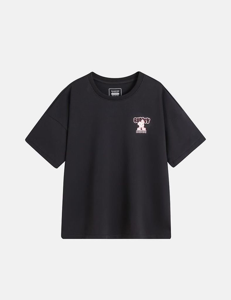 Áo T-shirt trẻ em cổ tròn hình in trước ngực