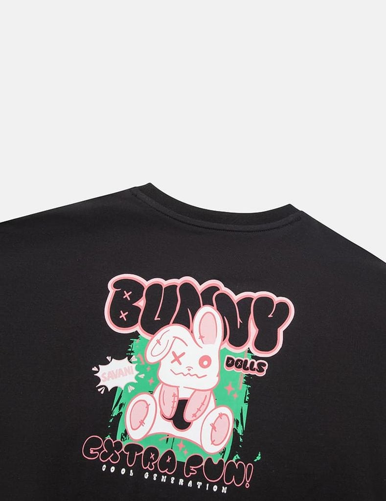 Áo T-shirt trẻ em cổ tròn hình in trước ngực