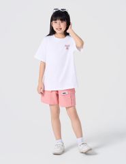 Áo T-shirt trẻ em cổ tròn hình in trước ngực